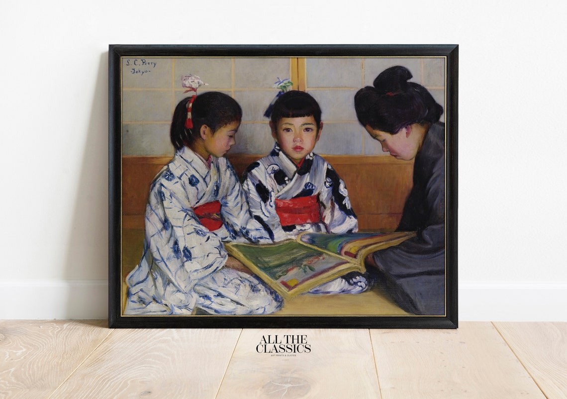 Vintage Art Print Wall Art Family Portrait Mother And Daughters Female Artist The Picturebook Lilla Cabot Perry - Image 3