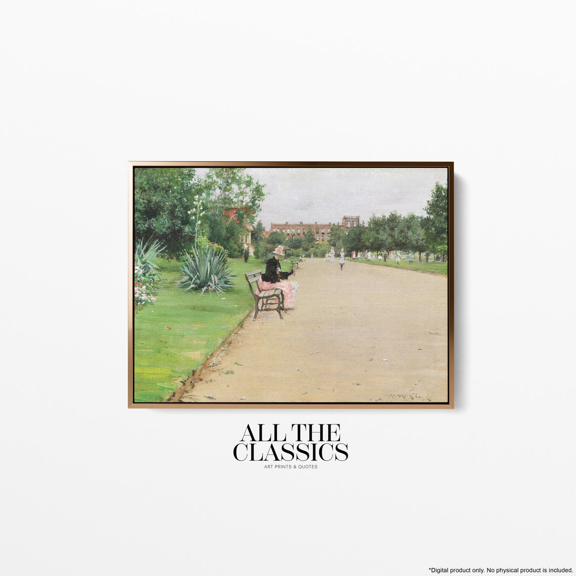 William Merritt Chase A City Park Woman On Bench Green Park Poster