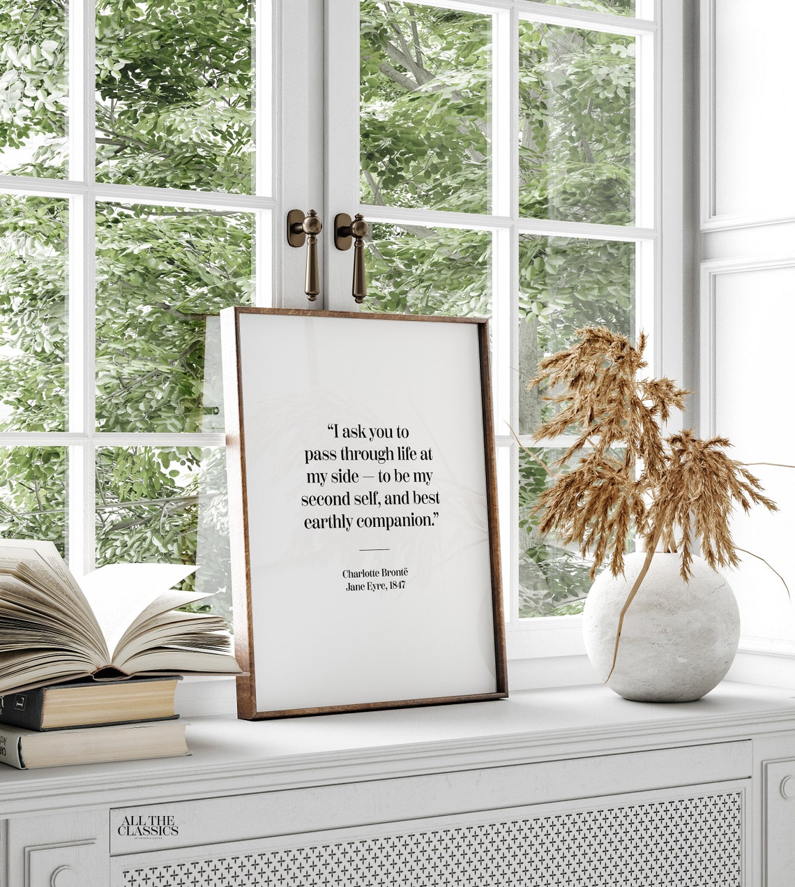 Charlotte Bronte Pass Through Life At My Side Quote Minimalist Poster - Image 2