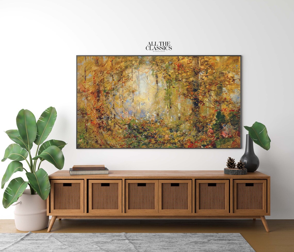 William Henry Holmes Autumn Tangle Golden Fall Forest Interior Art Poster - Image 2