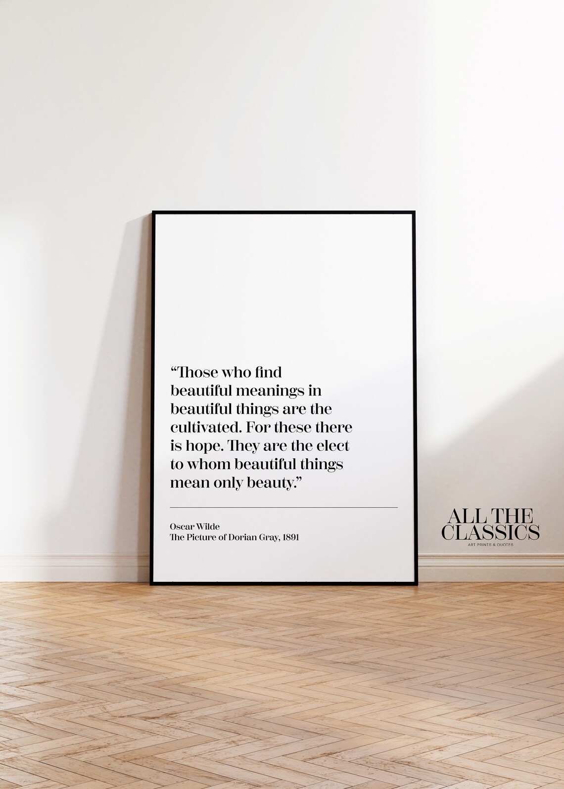 Oscar Wilde Beautiful Meanings Beautiful Things Quote Left Layout Poster - Image 2