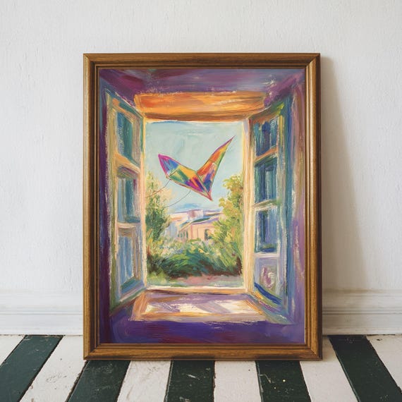 Matisse Open Window Art Kid Nursery Wall Moody Print Fauvism Painting Modern Exhibition Kite