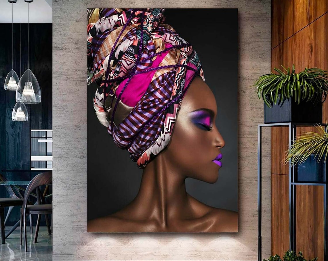 Modern African Woman Art Print, African Lady