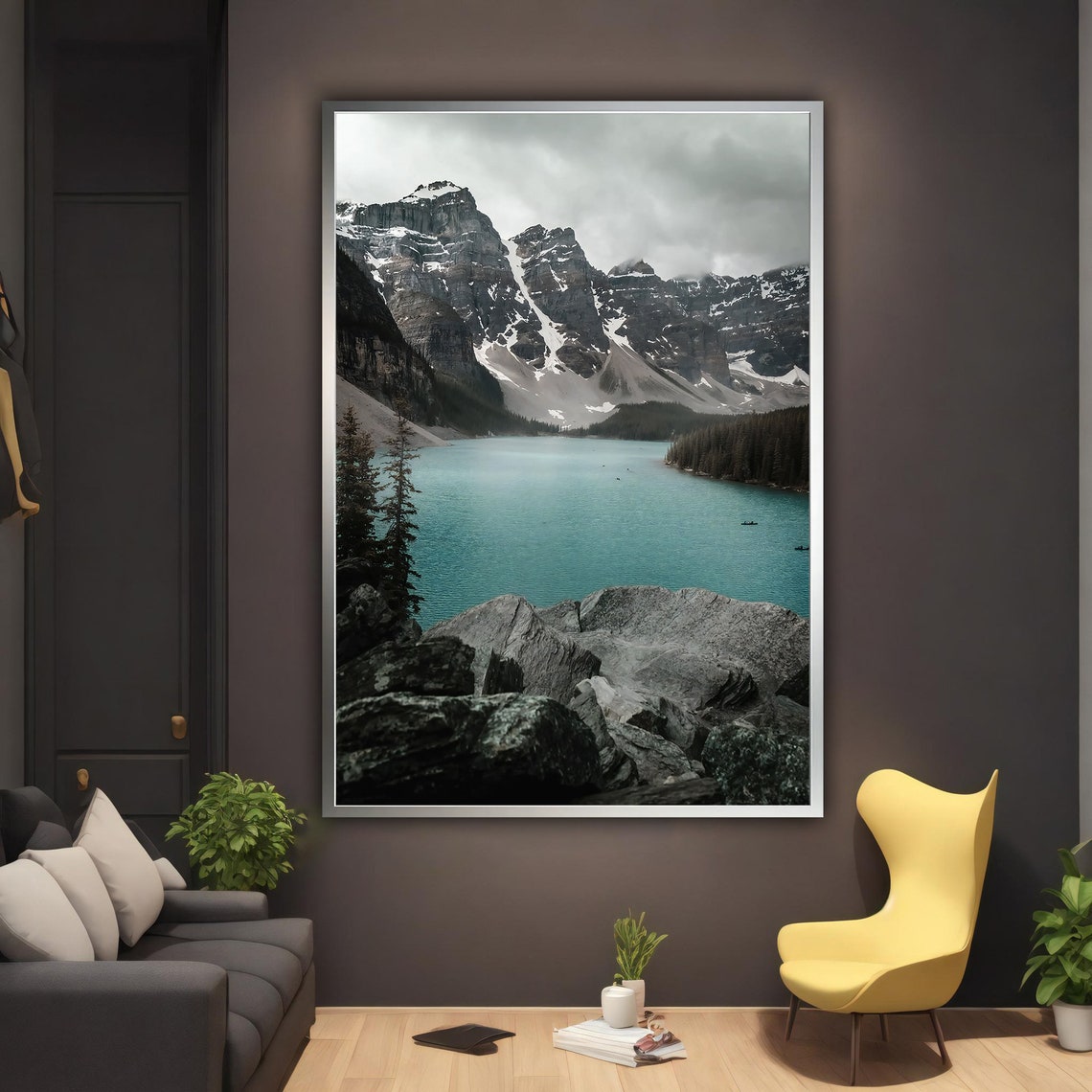 Moraine Lake Turquoise Water Rocky Mountains Canada Travel Poster - Image 2