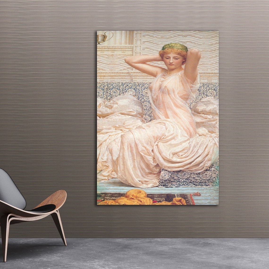 Albert Joseph Moore Silver Classical Beauty White Drapery Poster