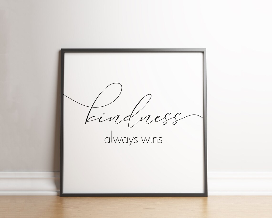 Kindness Inspirational Quote Nursery Decor Art Print - Image 3