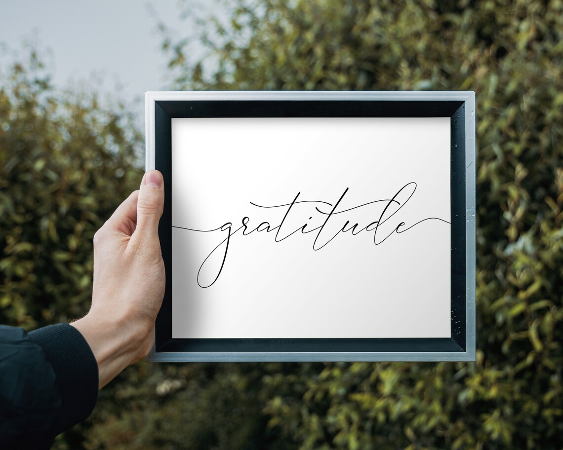 Gratitude Poster, Mindfulness Inspirational Art Print - Image 3