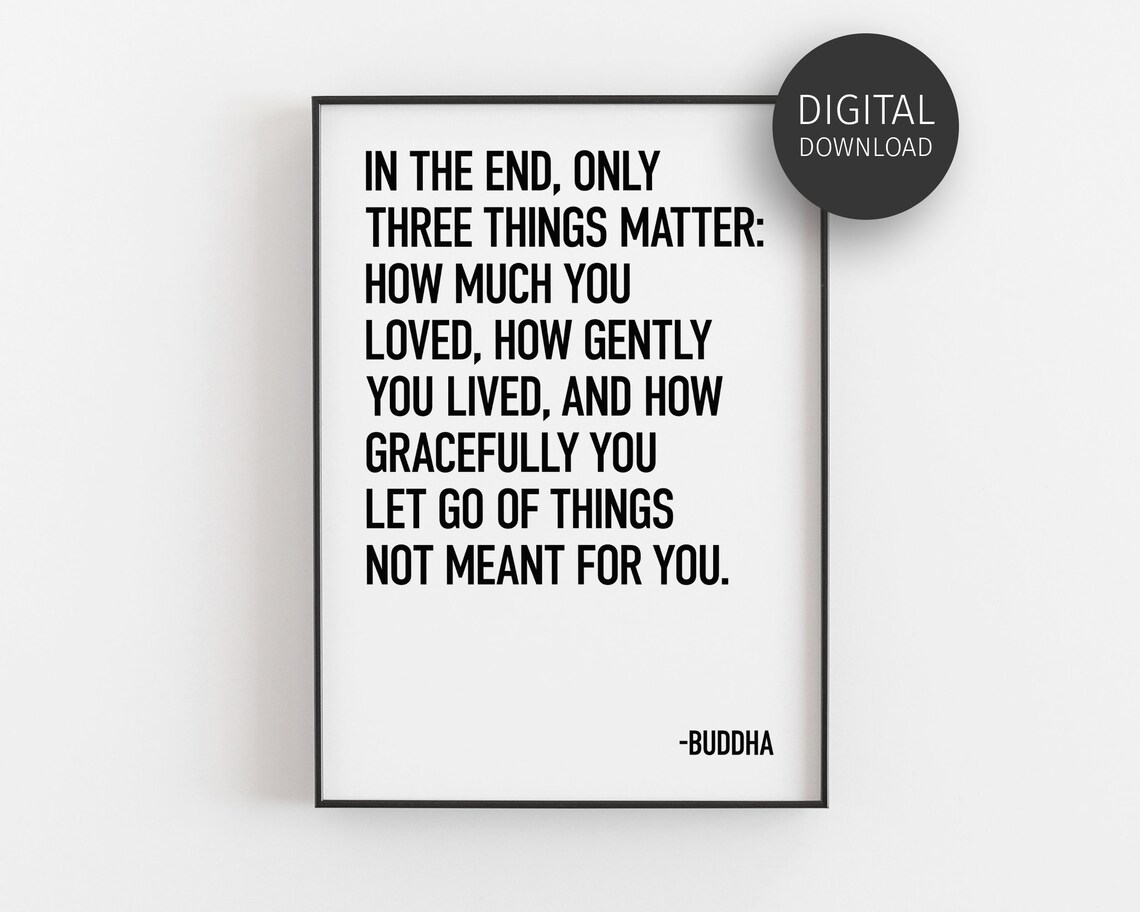 Buddha Quote Inspirational Art Print, Modern Decor