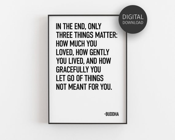 Buddha Quote Inspirational Art Print, Modern Decor