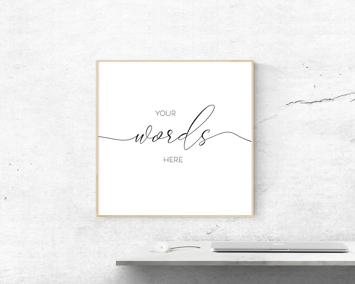 Custom Quote Calligraphy Print, Minimalist Poster - Image 2