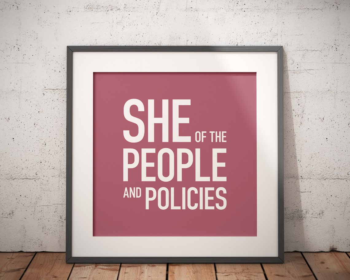 She Of The People And Policies Funny Mauve HR Office Quote Poster - Image 3