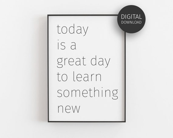 Home School Classroom Decor Inspirational Quote Print