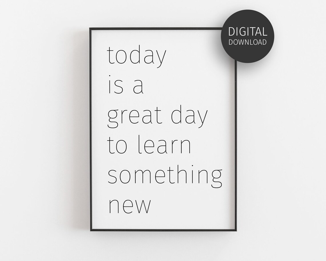 Home School Classroom Decor Inspirational Quote Print