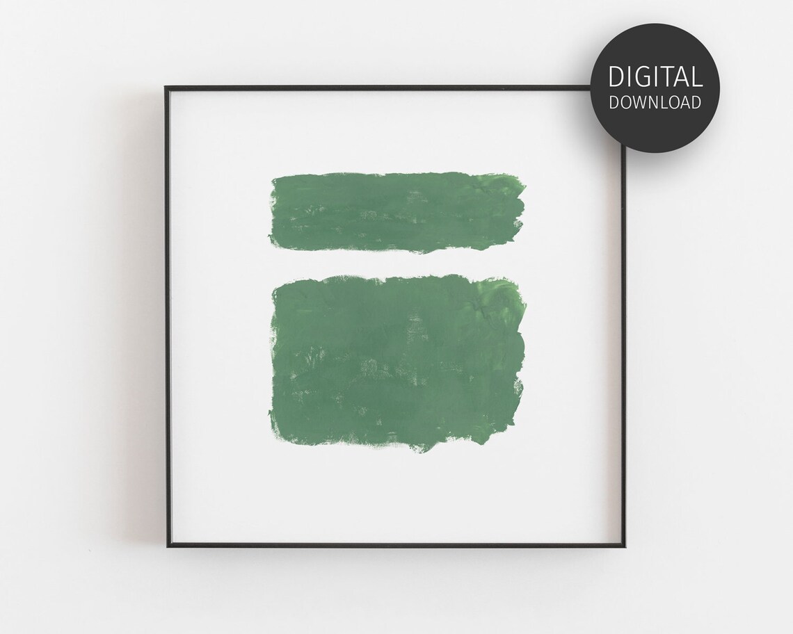 Abstract Green Scandinavian Wall Art Print