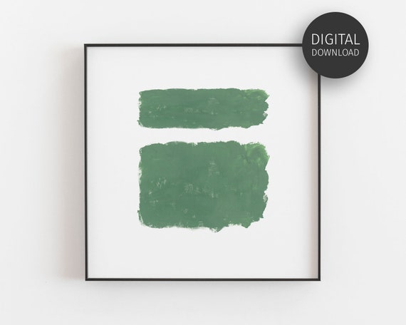 Abstract Green Scandinavian Wall Art Print
