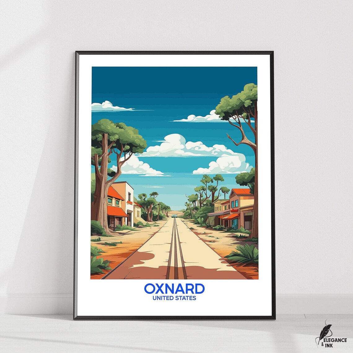 Oxnard Posteroxnard Wall Artoxnard Decoroxnard Travel Printillustrationhome Decorwall Art Gift Ideawedding Anniversary