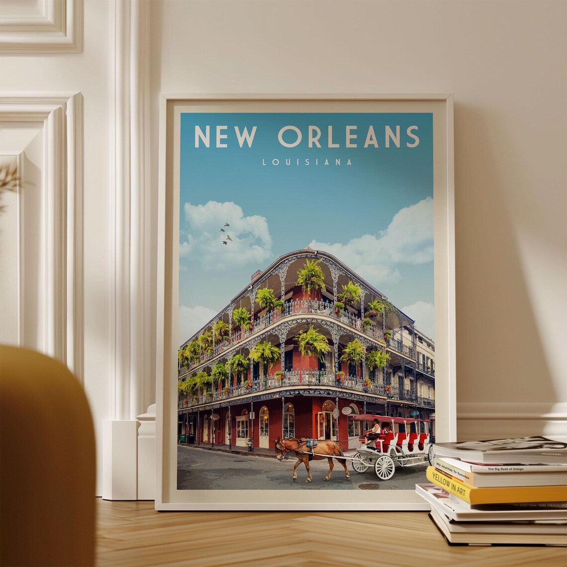 New Orleans Travel Poster Print, Wall Art Decor