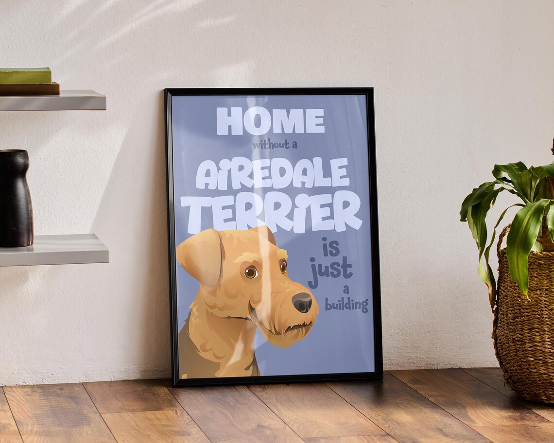 Airedale Terrier Art Print, Dog Lover Gift - Image 4