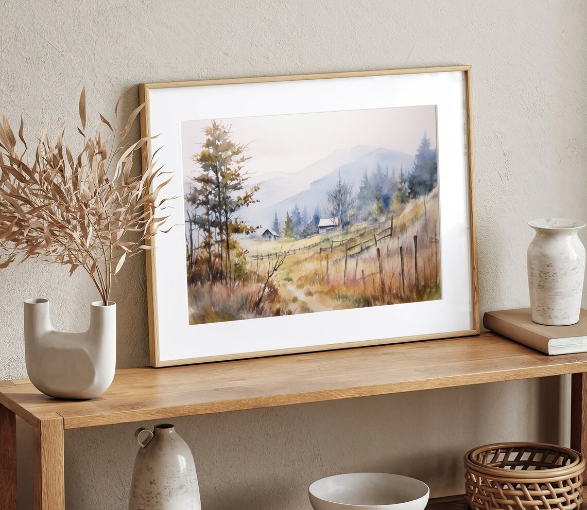 Aspen Farmhouse Landscape Art Print, Autumn Colorado - Image 5