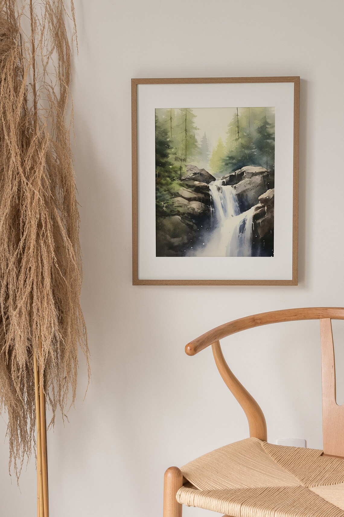 Forest Waterfall Painting, Willamette Valley Art Print - Image 5