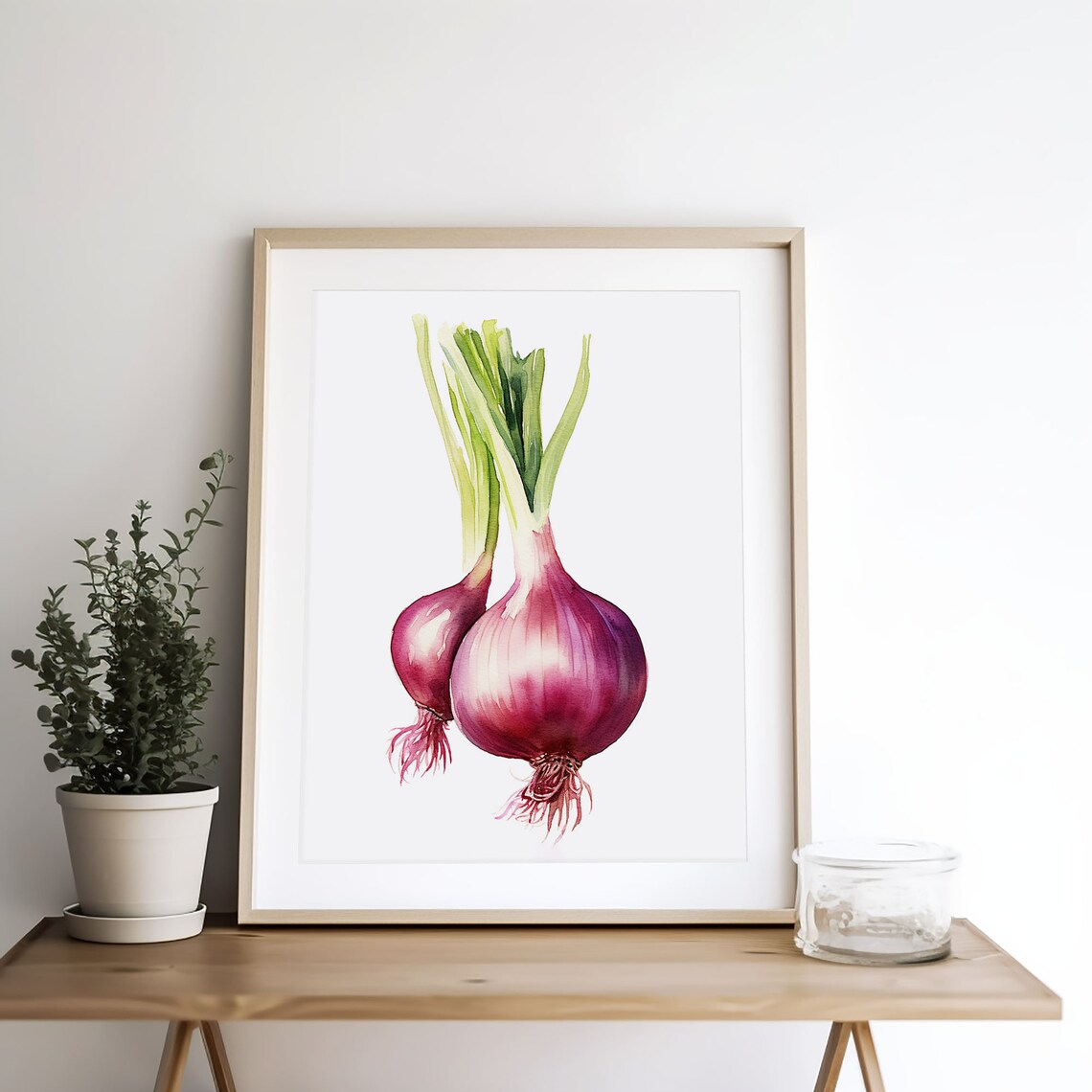 Onion Watercolor Botanical Art Print, Farmhouse Kitchen - Image 5