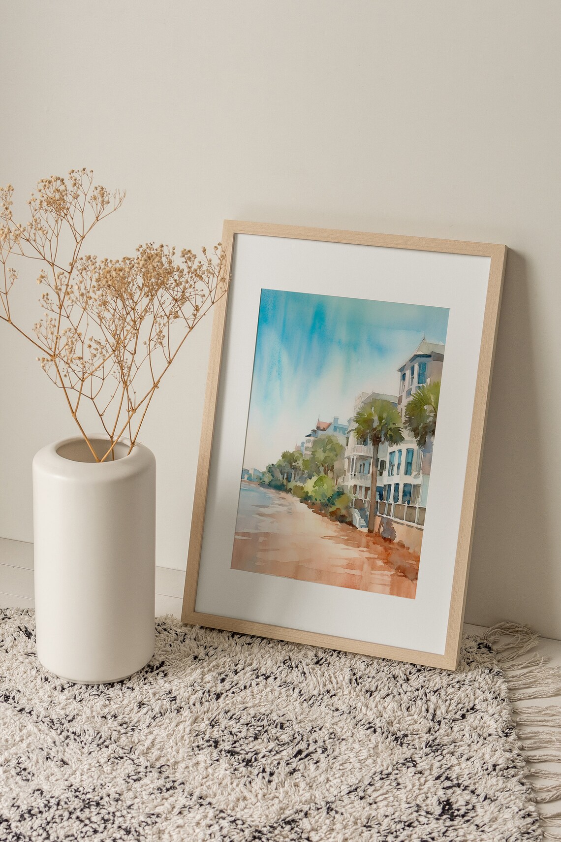The Battery Charleston Watercolor Travel Poster - Image 4