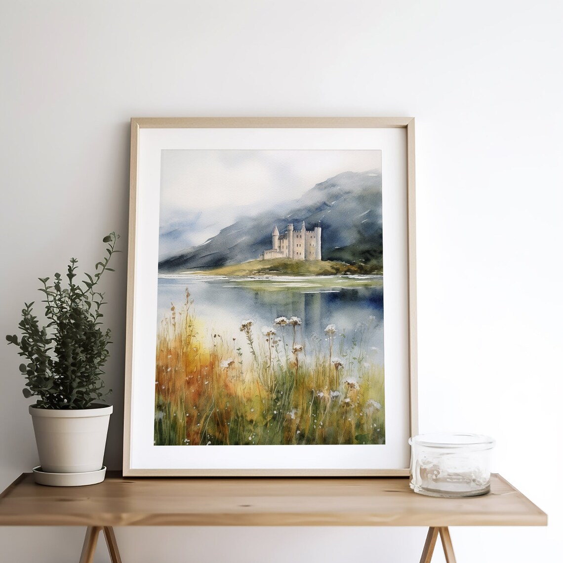Kilchurn Castle Scotland Watercolor Art Print - Image 5