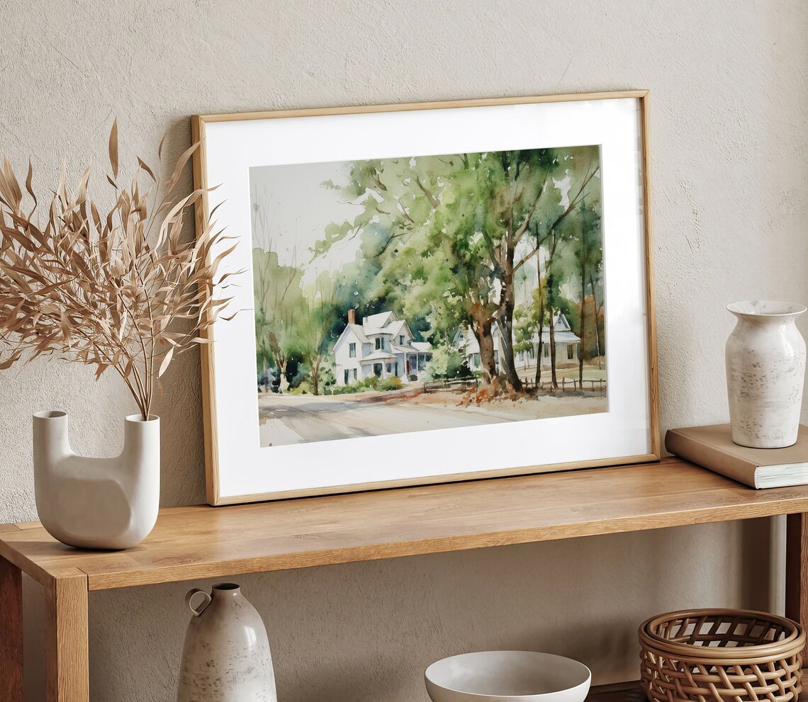 Summerville, South Carolina Main Street Cityscape Art Print - Image 5