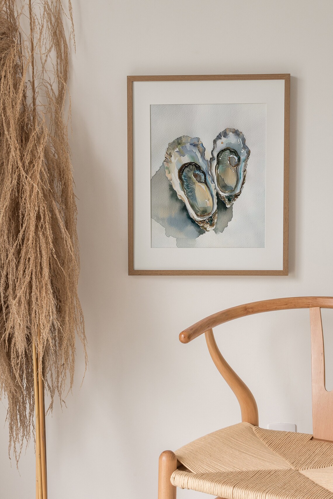 Oyster Painting, Coastal Watercolor Art Print - Image 3