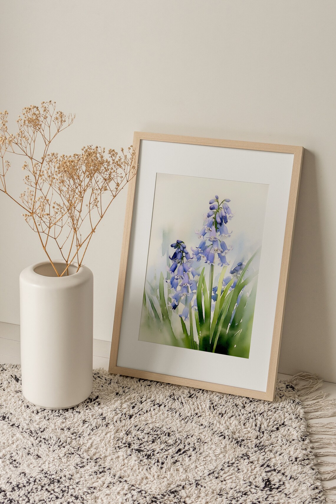 Bluebell Watercolor Botanical Floral Art Print - Image 2