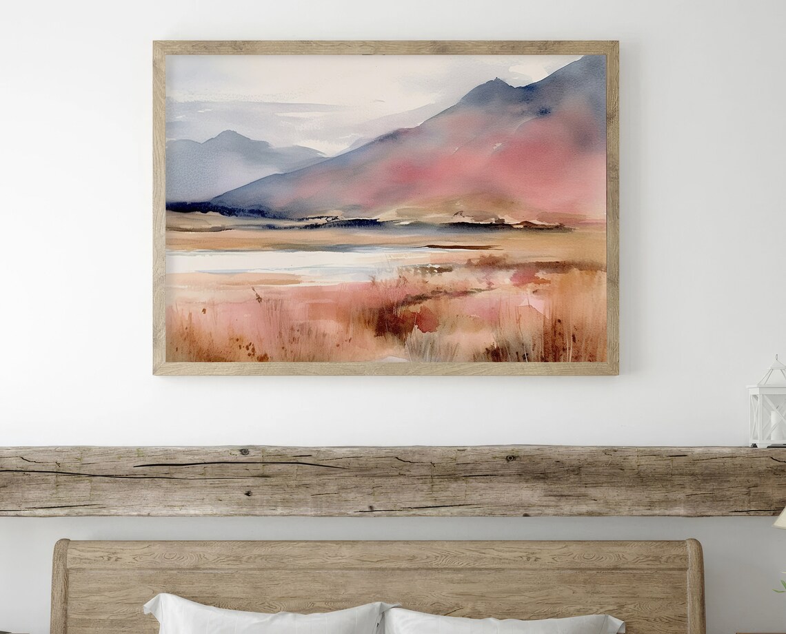 Outer Hebrides Watercolor Print, Scottish Hills Landscape - Image 5