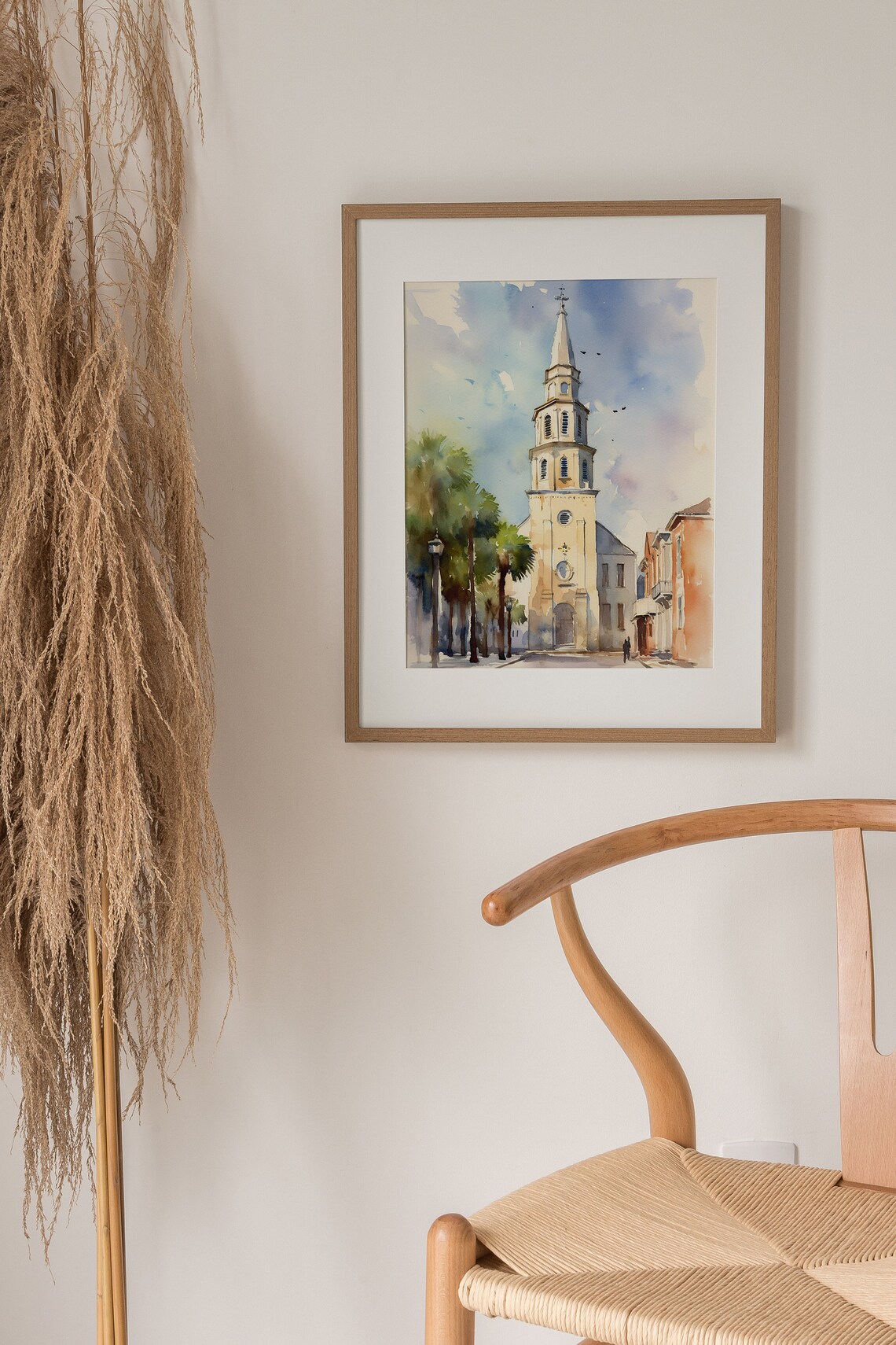 St Michaels Church Watercolor Charleston Art Print - Image 2