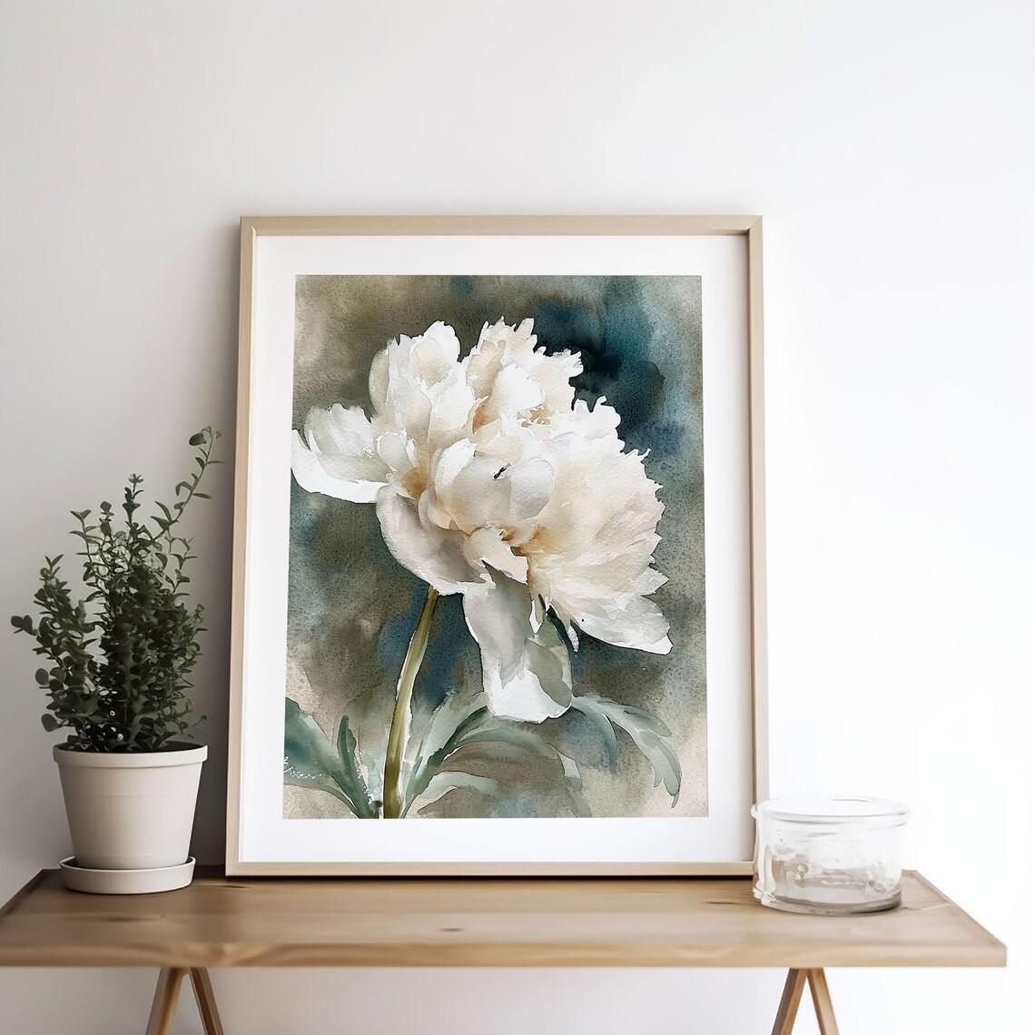 Peony Painting Floral Watercolor Art Print - Image 3