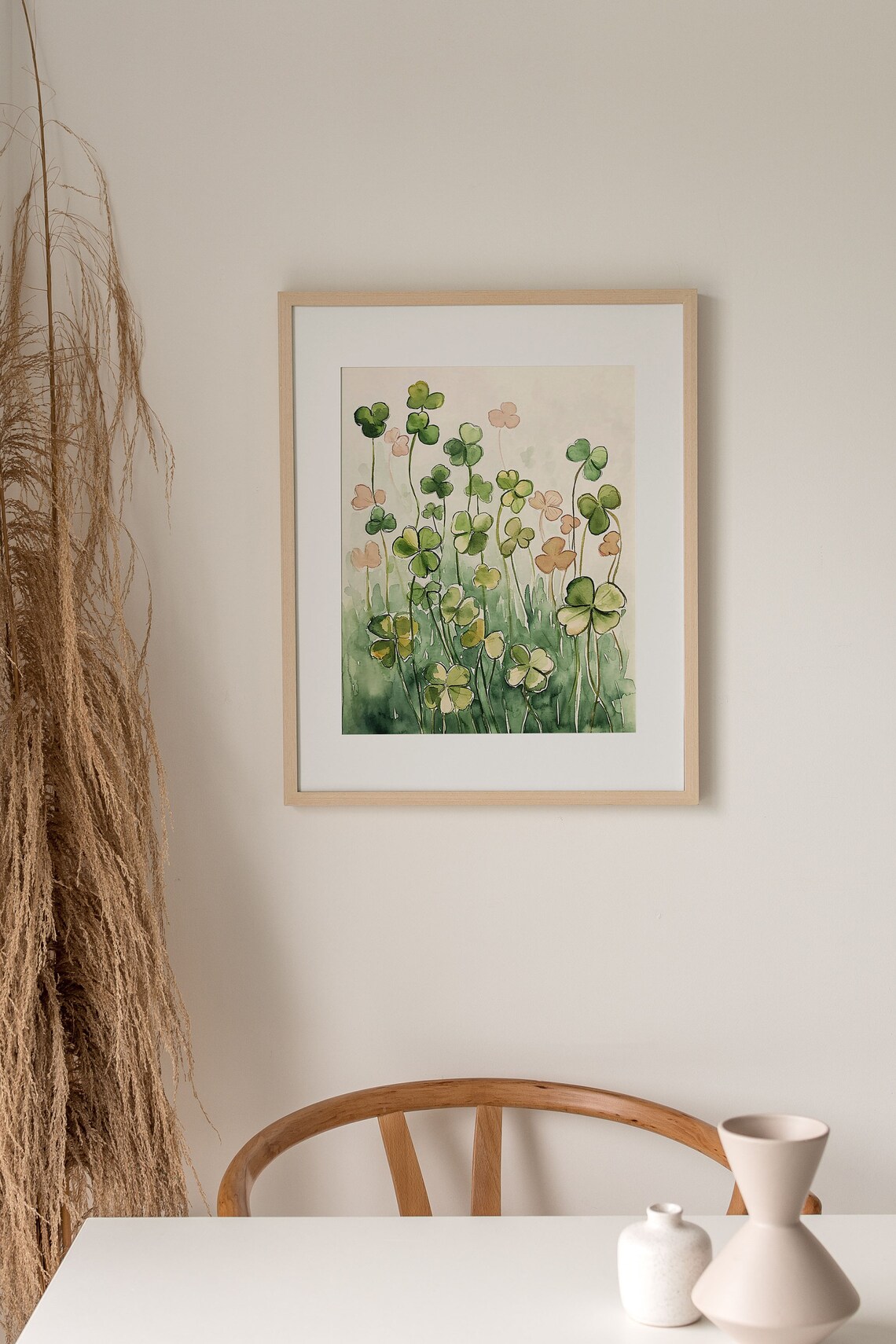 Clover Painting Floral Watercolor Art Print - Image 5