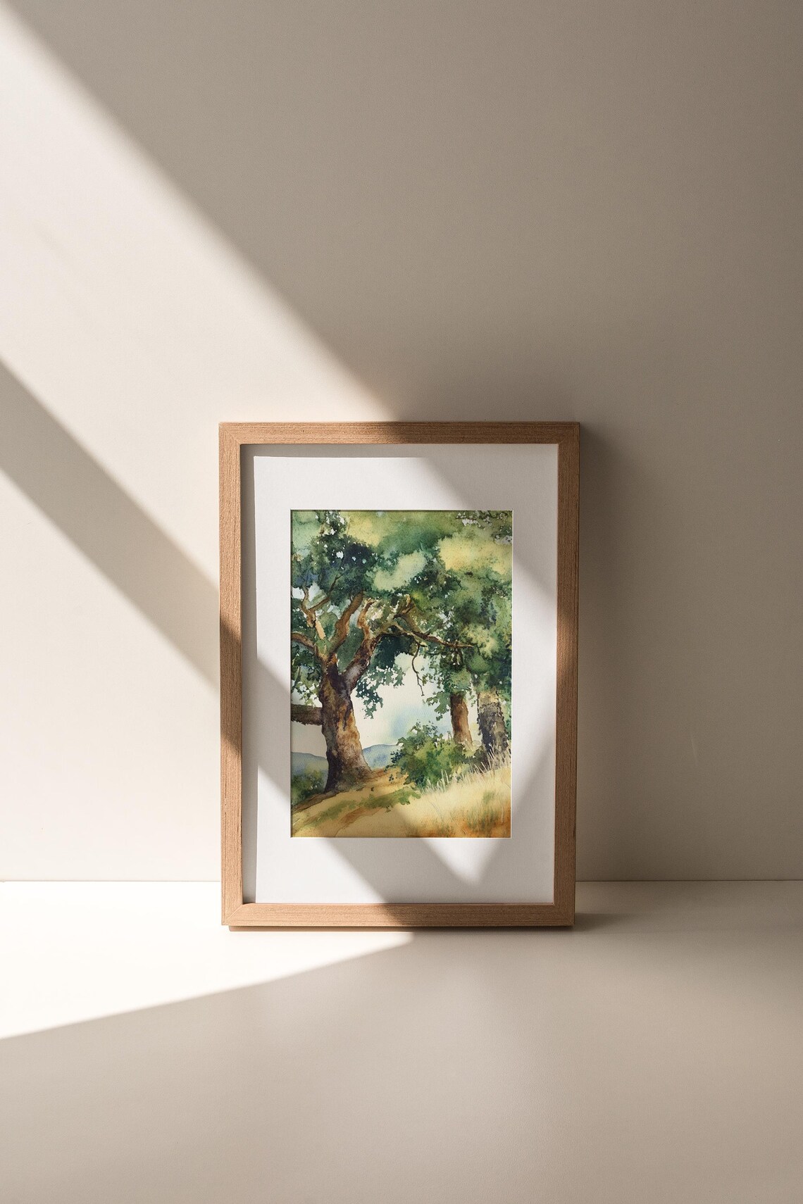 Oak Tree Painting Oakland Watercolor Art Print - Image 3