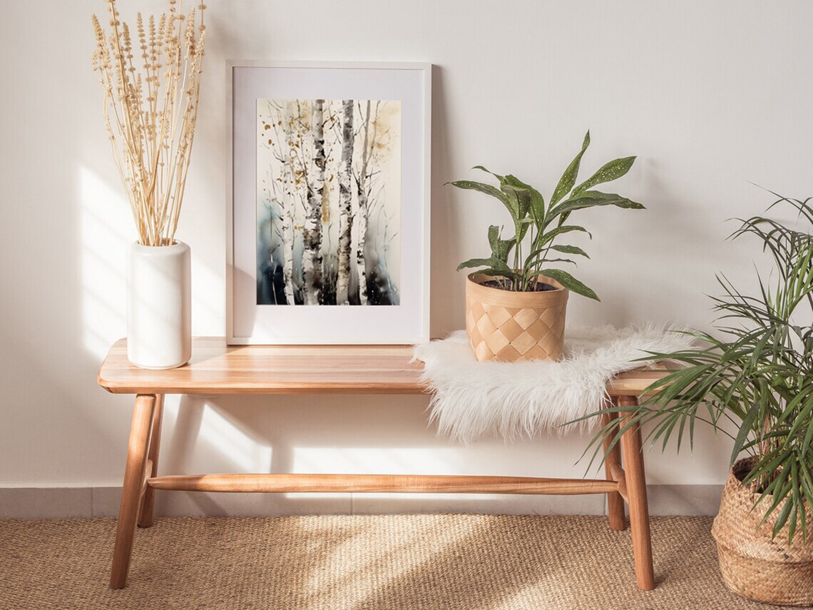 Birch Trees Watercolor Aspen Landscape Art Print - Image 4