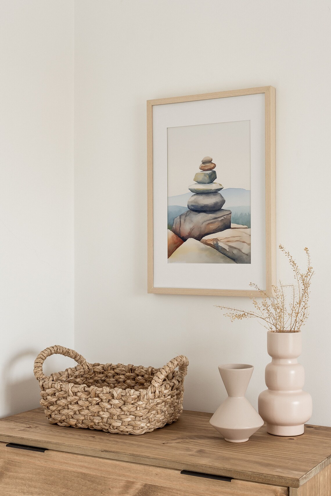 Balanced Rocks in the Adirondacks, Watercolor Art Print - Image 3