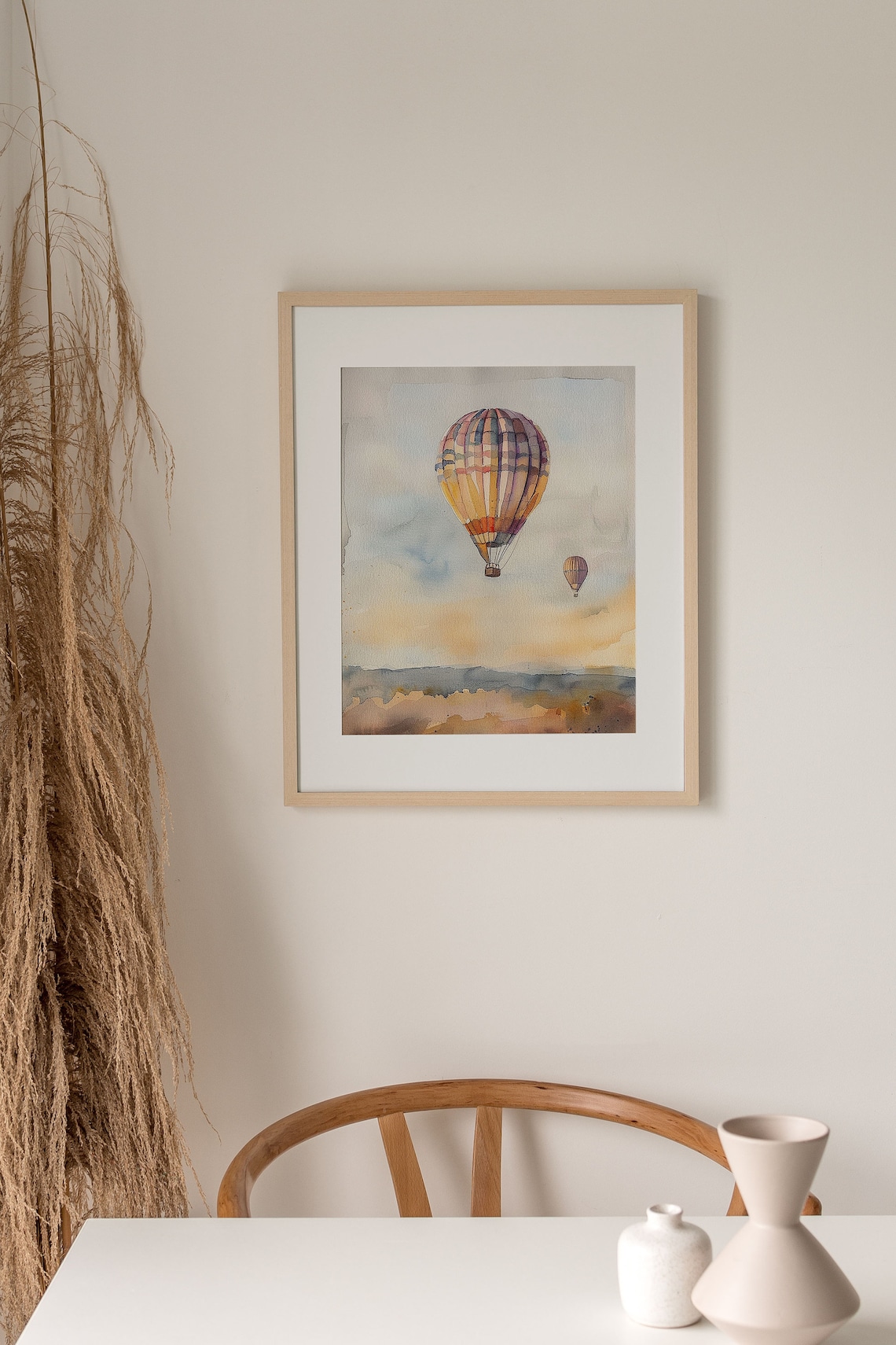 Temecula Valley Hot Air Balloon Watercolor Art Print - Image 3