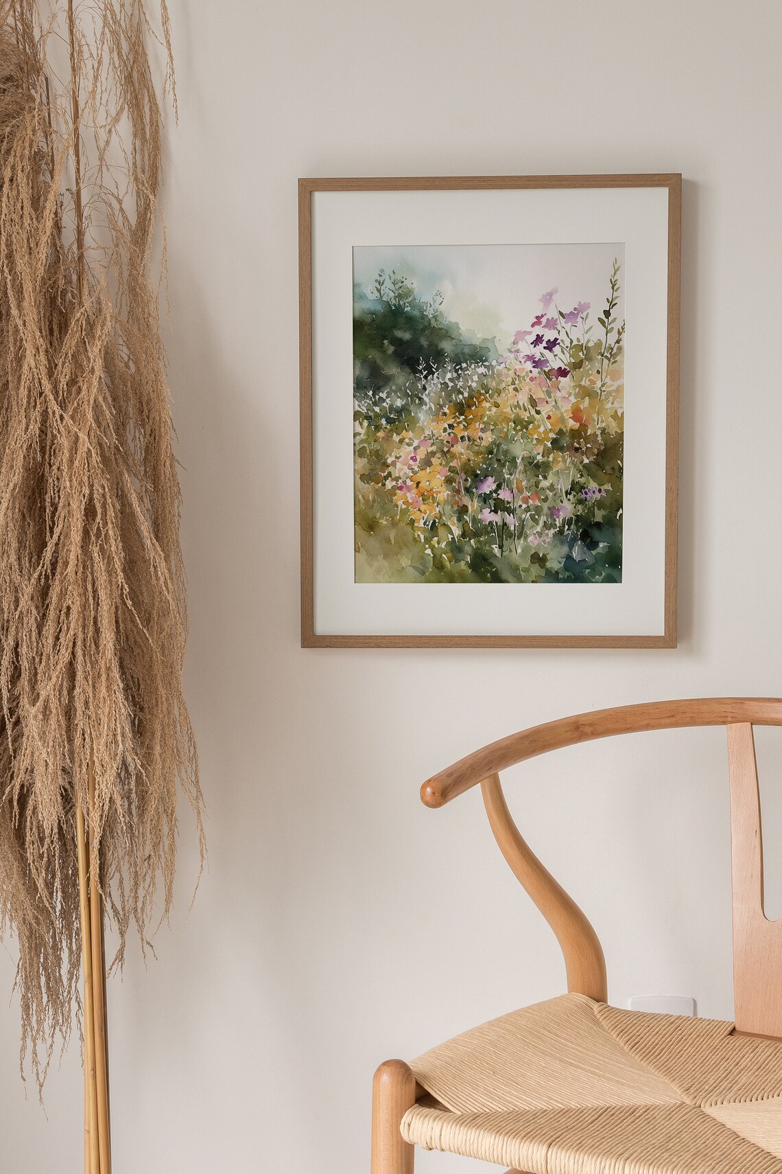 Field Of Flowers Watercolor Art Print, Wildflowers - Image 4