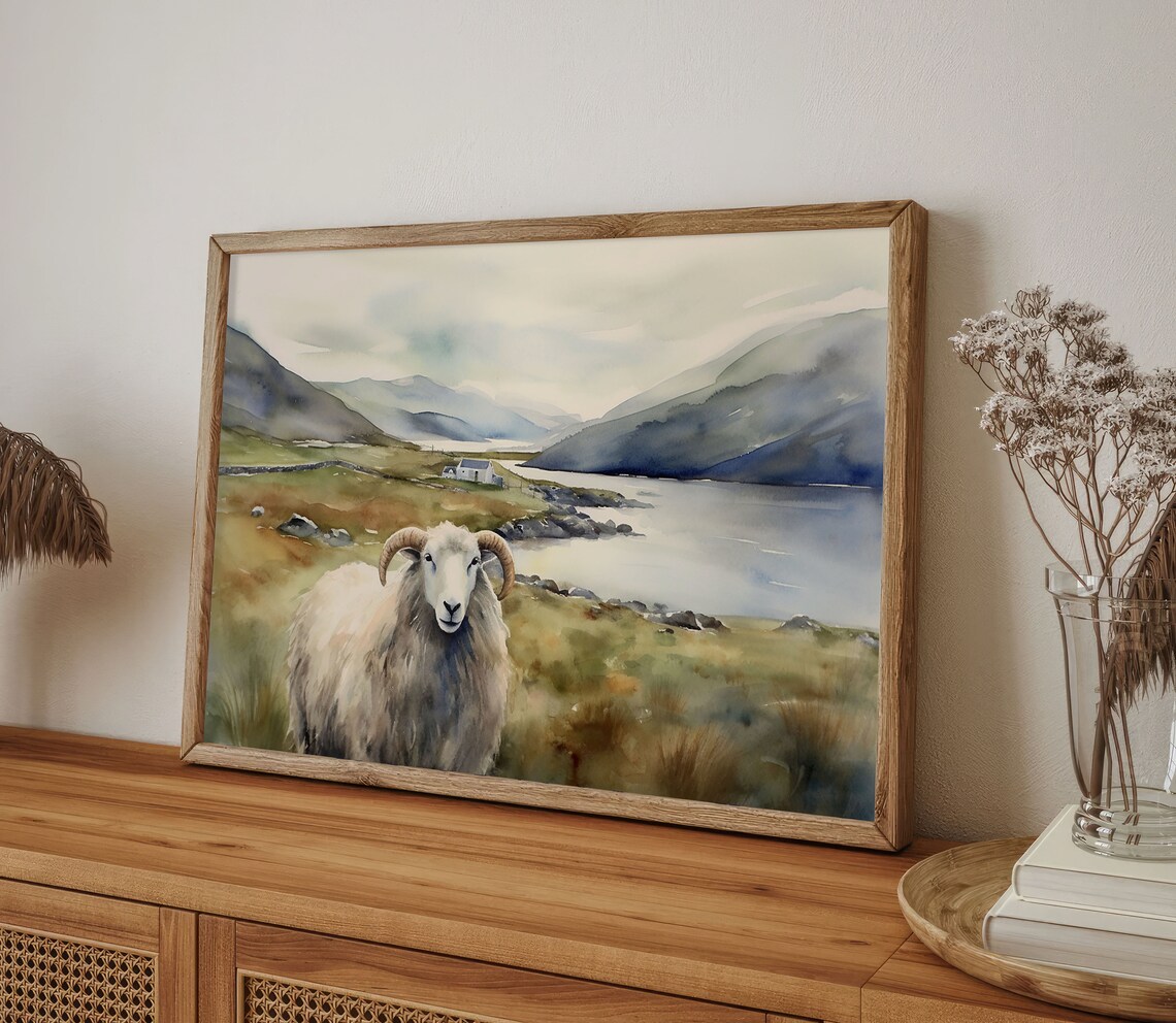 Scottish Highlands Isle Of Harris Watercolor Art Print - Image 5