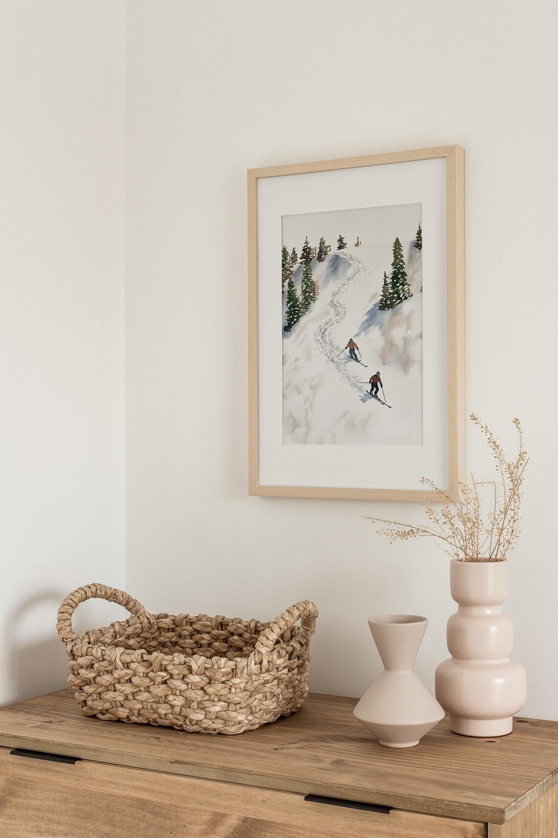 Aspen Snowmass Watercolor Art Print, Colorado Skiing - Image 3