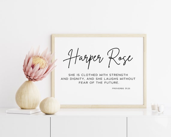 Christian Nursery Decor Girl Nursery Name Sign Boy Baby Room Wall Art Bible Verse Print Nursery Decor Christian Nursery Gift Proverbs 3125