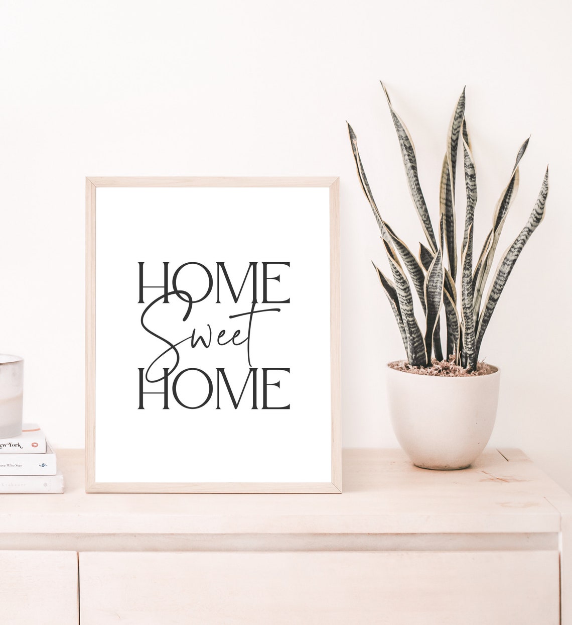 Home Sweet Home Modern Serif Script Farmhouse Hallway Poster
