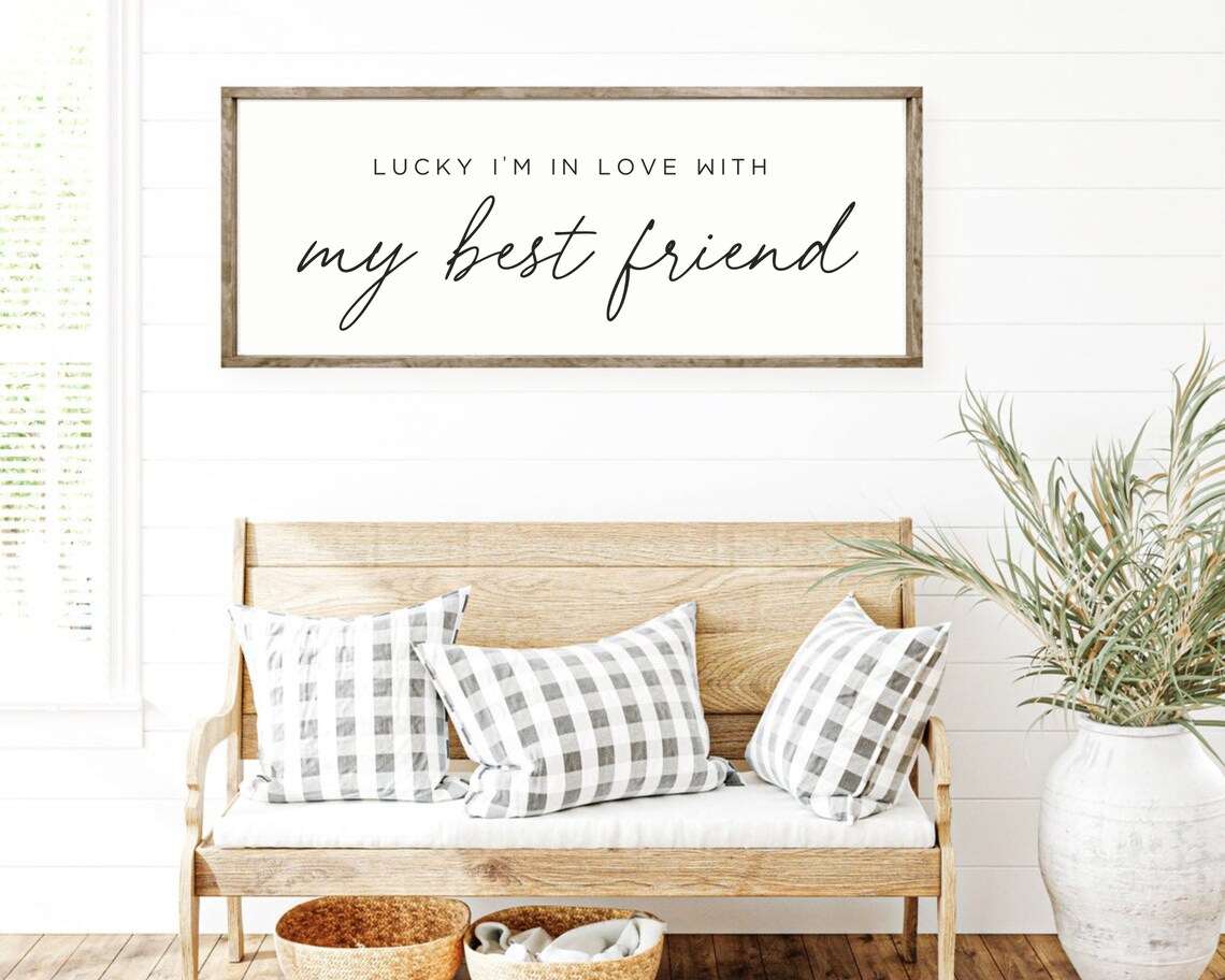Lucky I Am in Love With My Best Friend Romantic Couple Poster