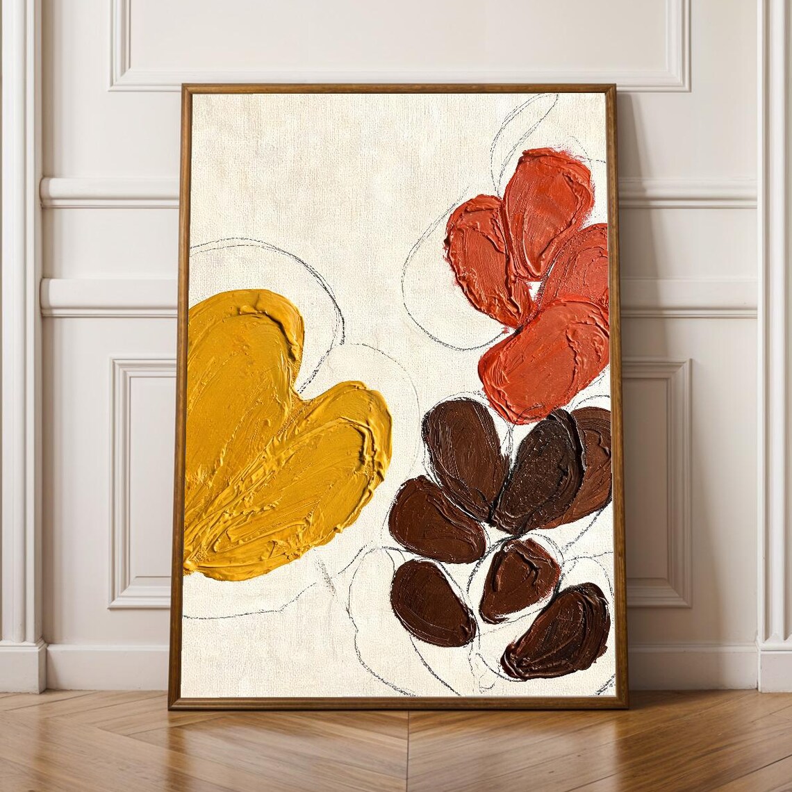 Abstract Paint Texture Poster, Modern Impasto