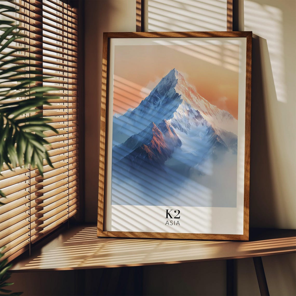 K2 Mountain Peak Sunrise Cloudscape Minimalist Asia Climbing Poster - Image 3