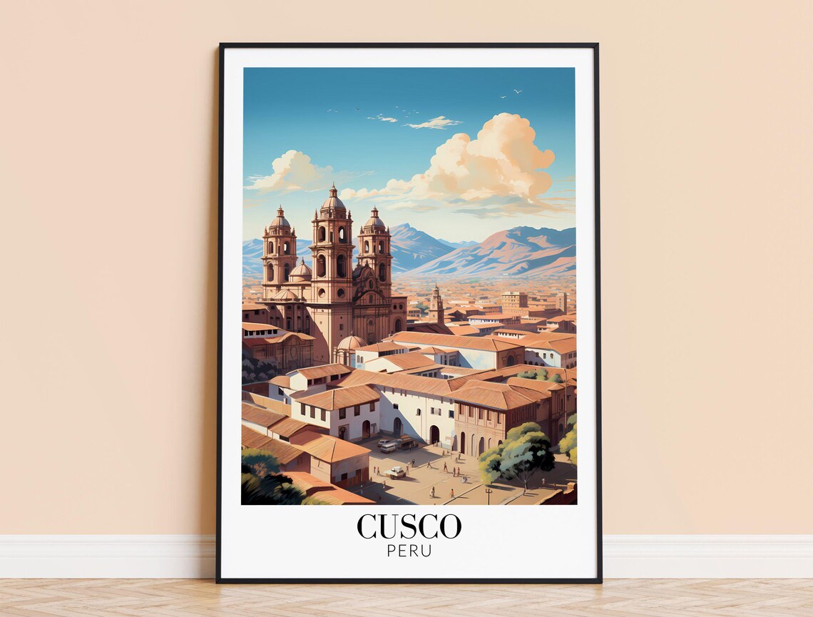 Cusco Print Peru Travel Wall Art City Poster Framed Or Unframed Home Decor Wedding And Housewarming Gift Personalised