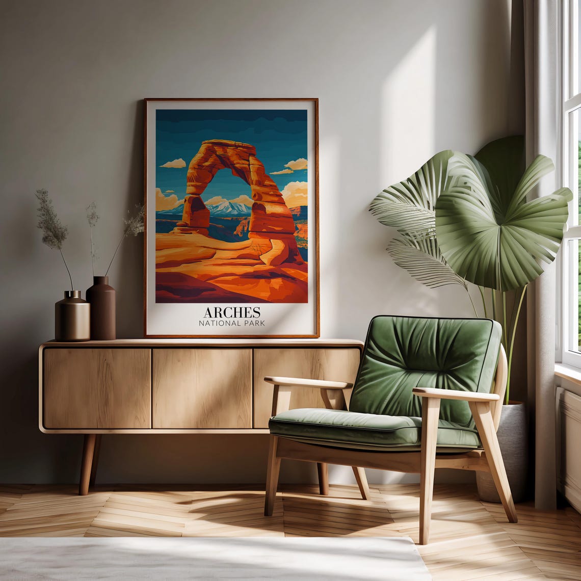 Arches National Park Delicate Arch Red Rock Sunset Travel Poster - Image 3