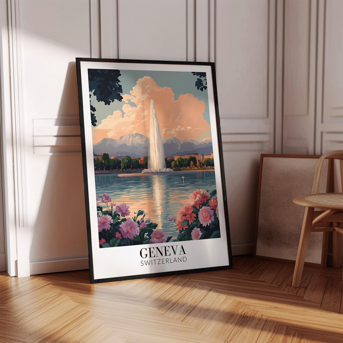 Geneva Switzerland Travel Poster, Wall Decoration - Image 2