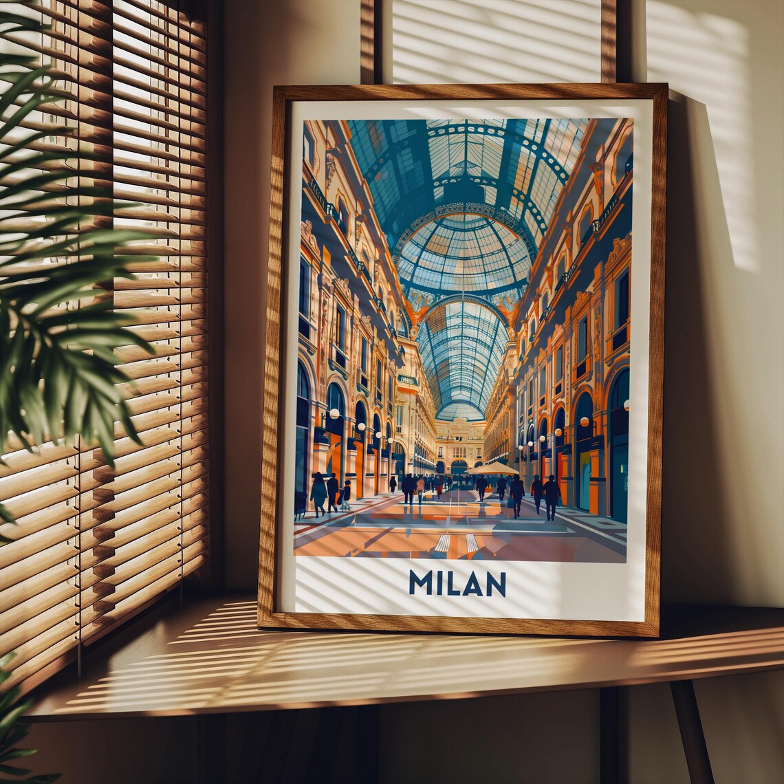 Galleria Vittorio Emanuele II Milan Travel Poster - Image 2
